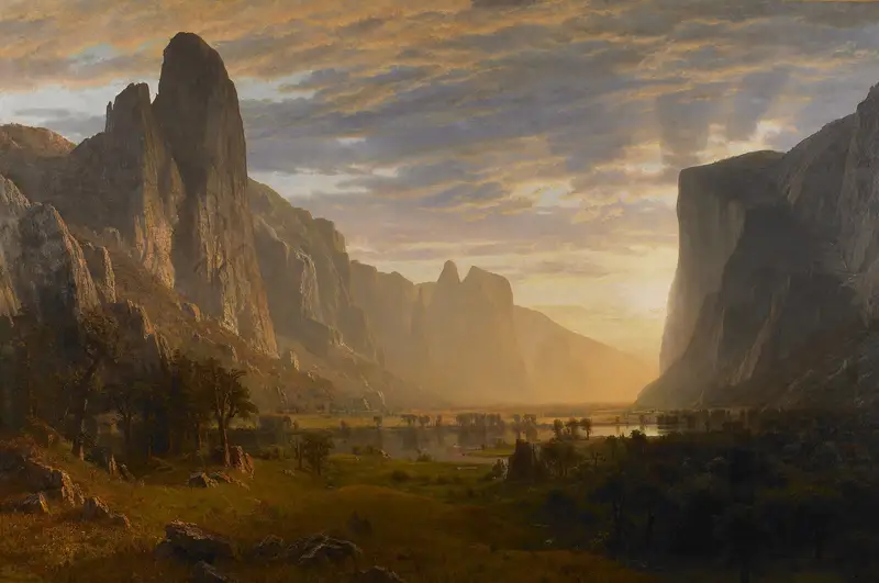 "Looking Down Yosemite Valley" by Albert Bierstadt